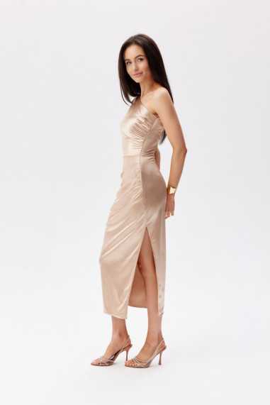 Elen - asymmetrical one shoulder midi dress BEZ  