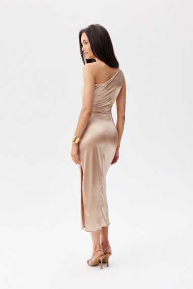 Elen - asymmetrical one shoulder midi dress BEZ  