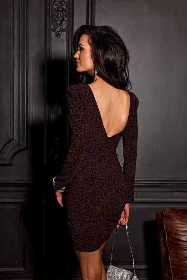 Elysia - brocade dress with V neckline on the back CBO  