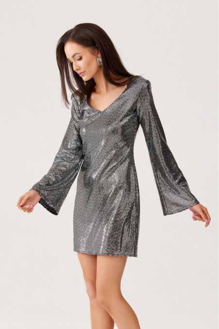 Ember - sequinned A-line mini dress SRE  