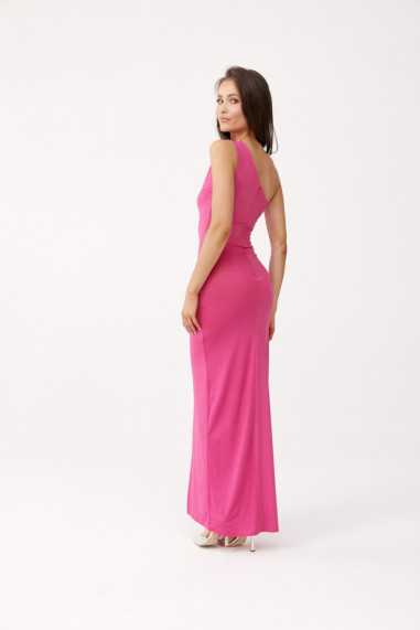 Esmeralda - one-shoulder glitter fitted maxi dress AMA  