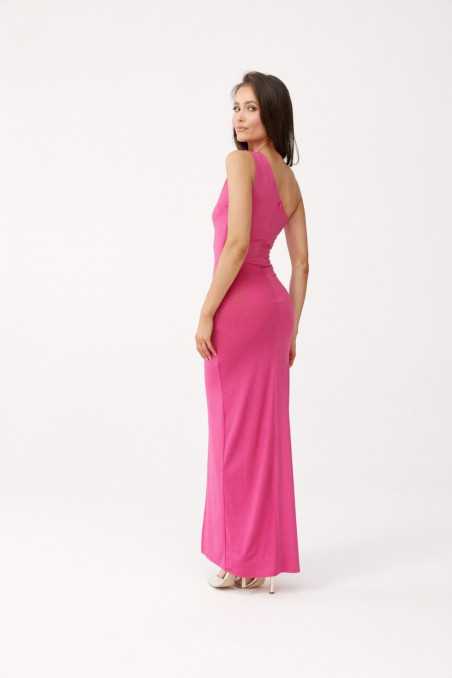 Esmeralda - one-shoulder glitter fitted maxi dress AMA  