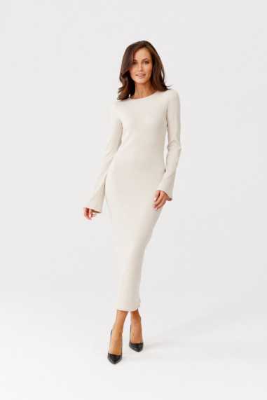 Ferrara - fitted knitted dress BEJ  