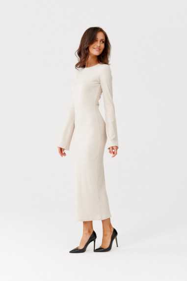 Ferrara - fitted knitted dress BEJ  