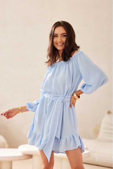 Giulia - off-the-shoulder dress with a tie at the waist BLE  