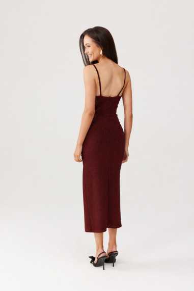 Holly - brocade midi dress with rose embellishment CBO  