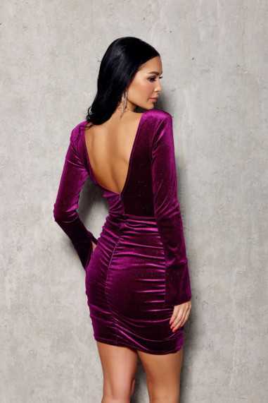 Indy - velvet mini dress with glitter BIS  
