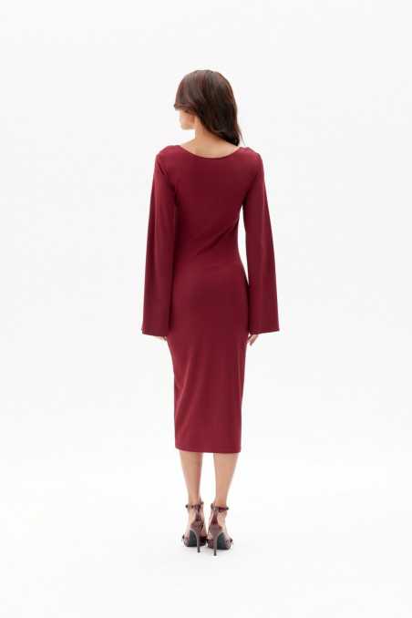 Janet - midi dress with square neckline BOR  