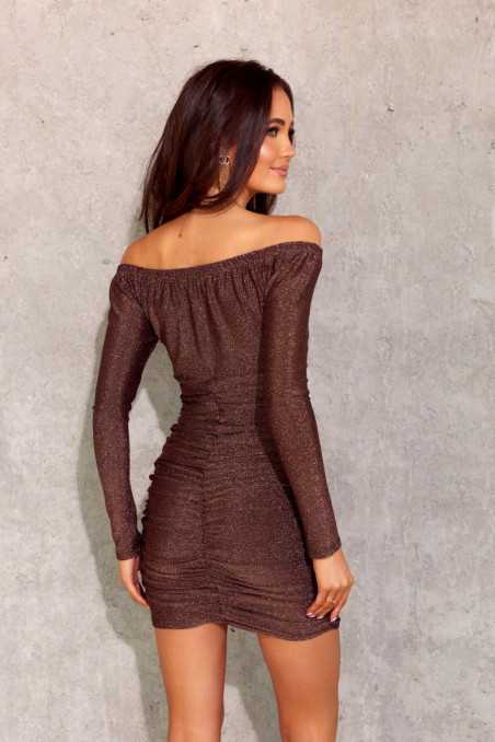 Louis - glitter ruffled fitted dress BRA  