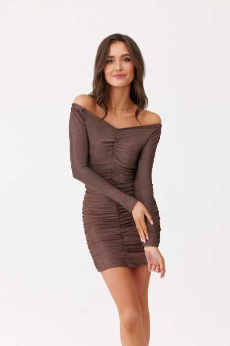 Louis - glitter ruffled fitted dress BRA  