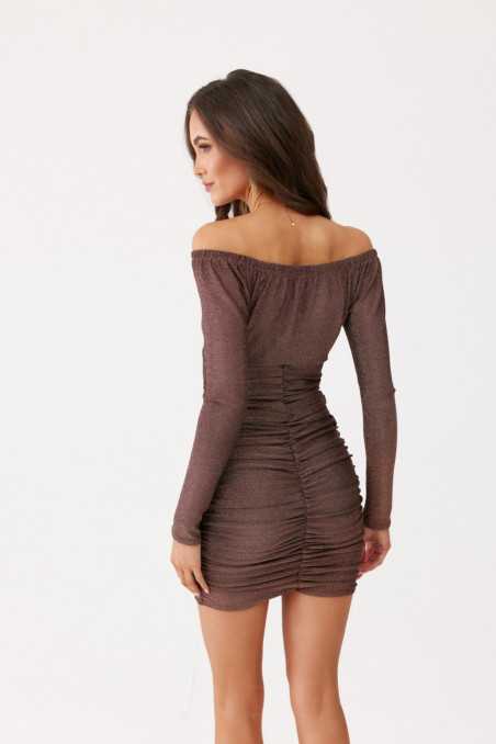 Louis - glitter ruffled fitted dress BRA  