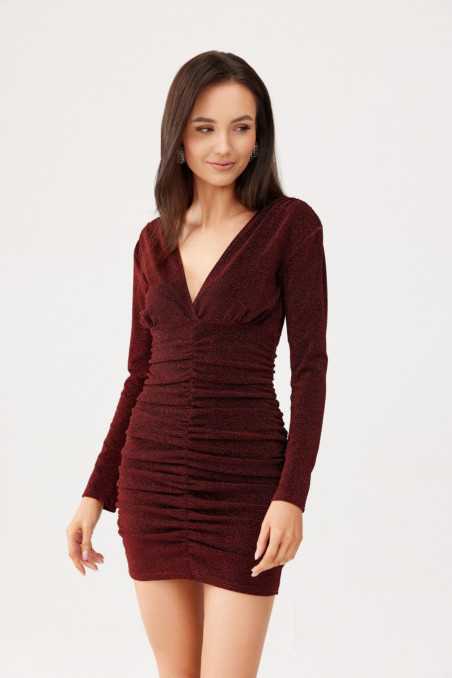 Maya - glitter mini dress with ruffles CBO  