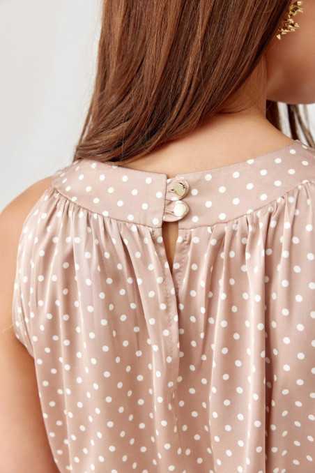Mila - mini dress with ruffle and belt BEZ  