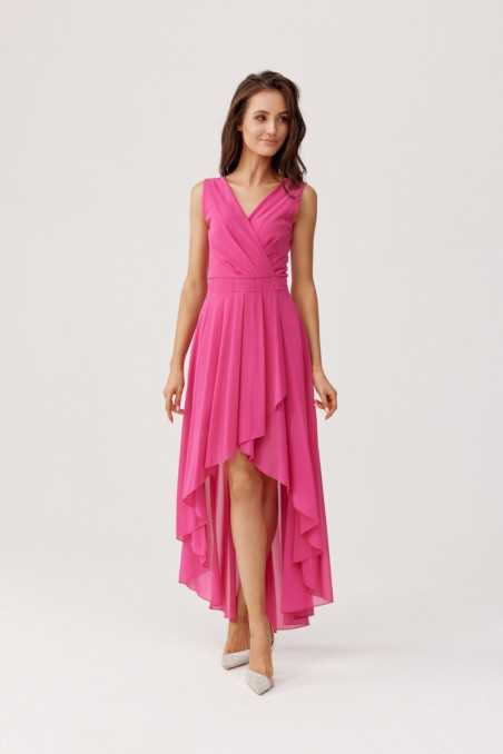 Nelly - asymmetrical dress with a foldover neckline AMA  