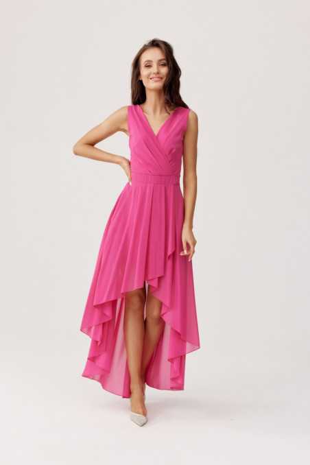 Nelly - asymmetrical dress with a foldover neckline AMA  
