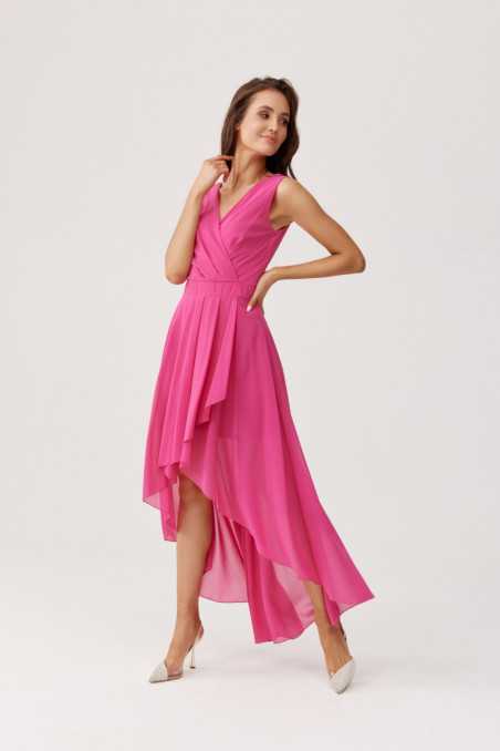 Nelly - asymmetrical dress with a foldover neckline AMA  