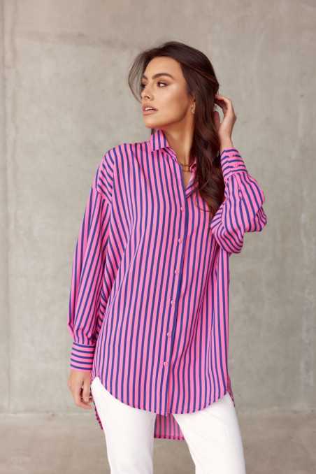 Olivia - striped oversize women's shirt P89  