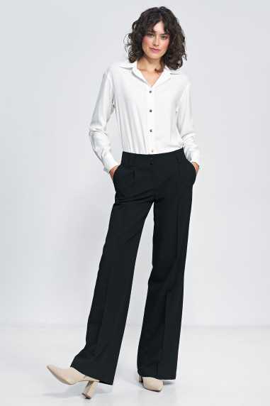 Czarne spodnie typu wide leg  