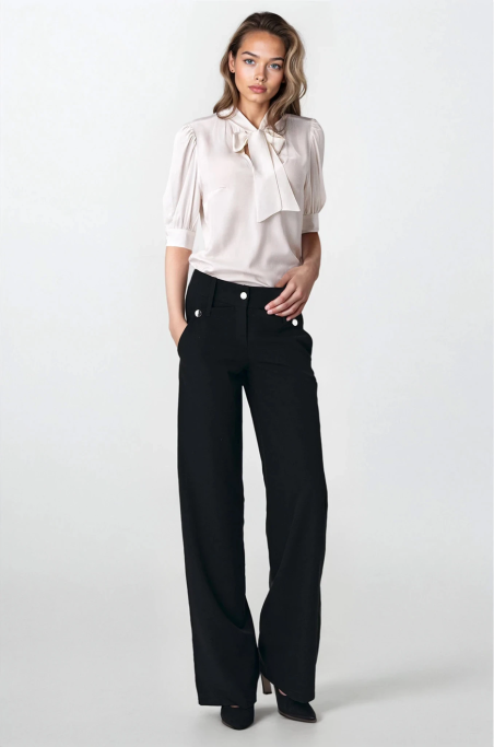 Pantalon palazzo noir - nife  