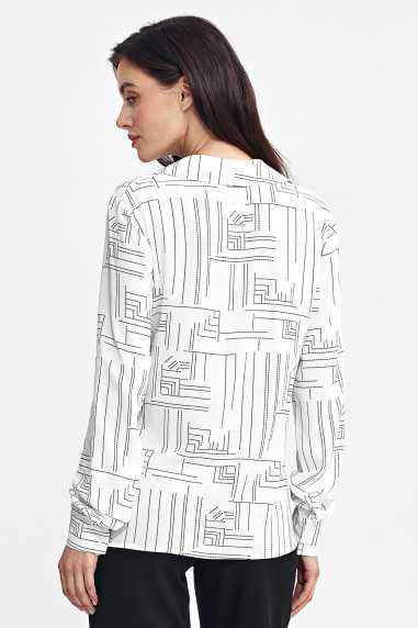 Blouse à motif minimaliste - écru - nife  