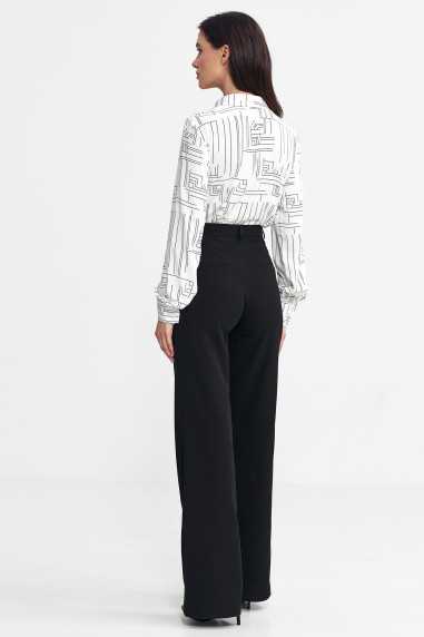 Blouse à motif minimaliste - écru - nife  