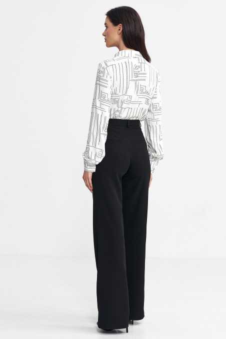 Blouse à motif minimaliste - écru - nife  