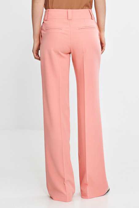 Pantalon à jambes larges et plis - saumon - nife  
