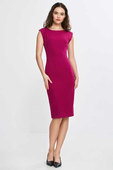 Robe fuchsia avec un décolleté discret dans le dos - nife  