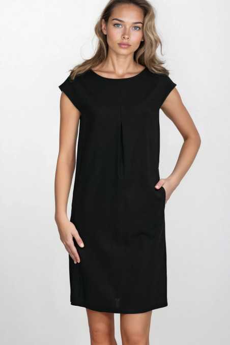 Robe ample en rayonne noire - nife  