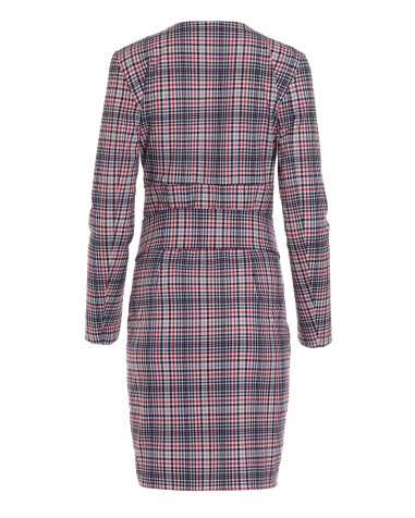 Robe à carreaux avec une ceinture ornée de boutons-pression - nife  