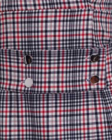 Robe à carreaux avec une ceinture ornée de boutons-pression - nife  