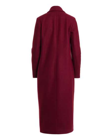 Élégant manteau croisé bordeaux - nife  