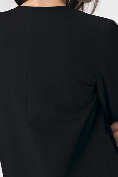 Veste longue noire sans fermeture - nife  