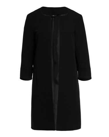 Veste longue noire sans fermeture - nife  