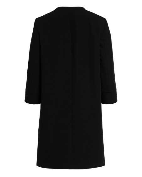Veste longue noire sans fermeture - nife  