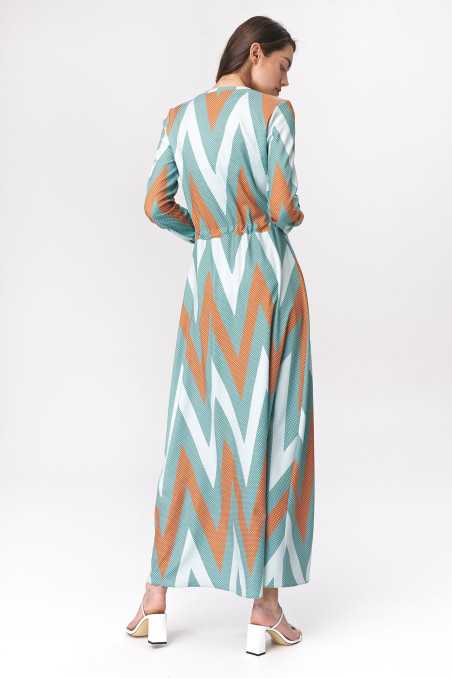 robe longue turquoise - nife  