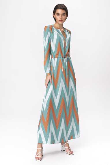 robe longue turquoise - nife  