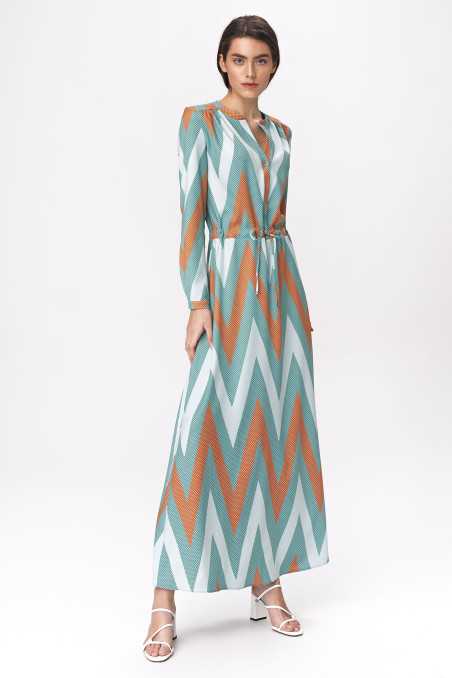 robe longue turquoise - nife  