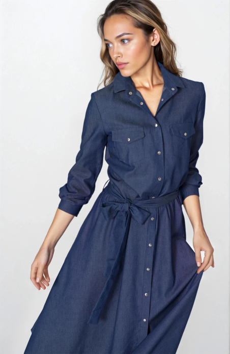 robe midi en jean - nife  