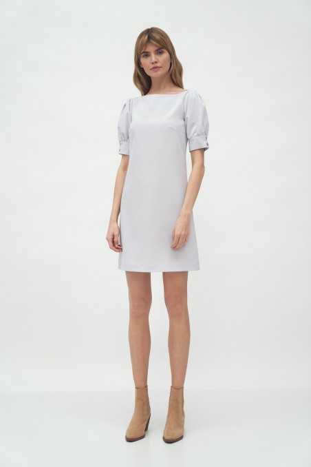 Robe grise à manches bouffantes - nife  