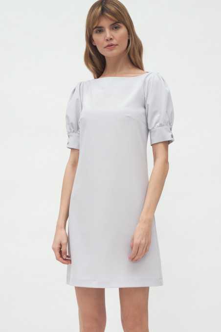 Robe grise à manches bouffantes - nife  