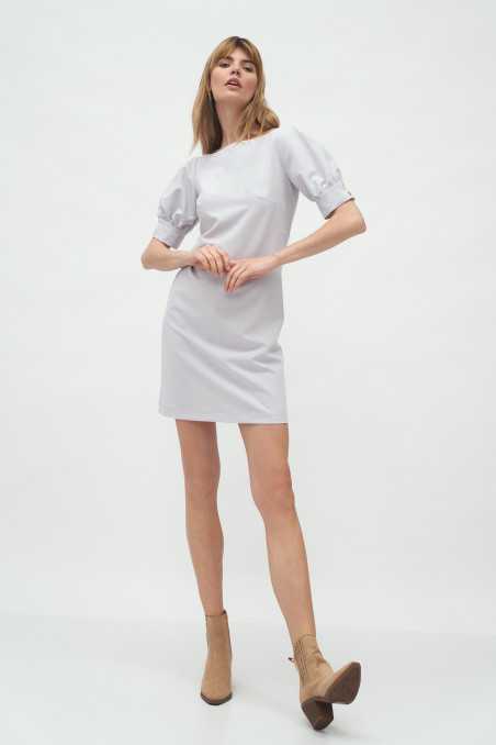 Robe grise à manches bouffantes - nife  