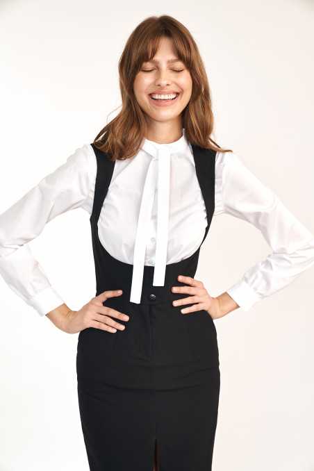 Robe noire à boutons - nife  
