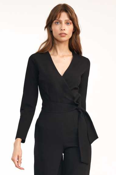 Combinaison noire cache-cœur - nife  