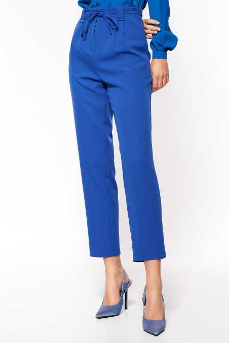 pantalon à taille haute bleuet - nife  