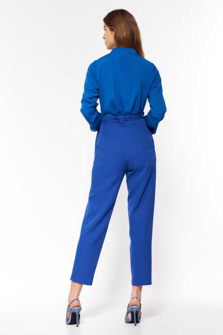 pantalon à taille haute bleuet - nife  