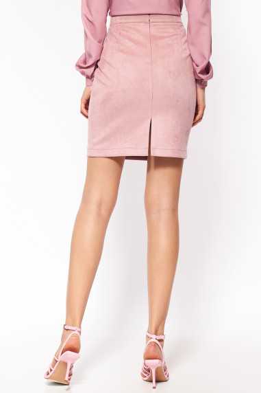 jupe en nubuck rose - nife  