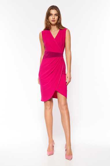 robe portefeuille fuchsia - nife  