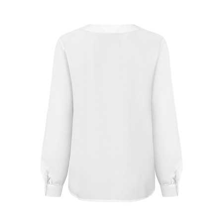 Chemisier écru à encolure en forme de goutte d'eau - nife  