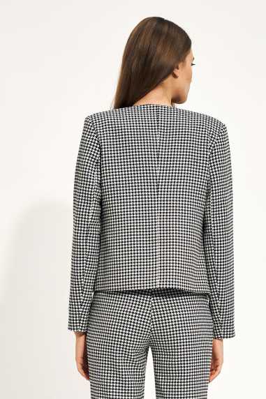 Veste courte à motif pied-de-poule - nife  